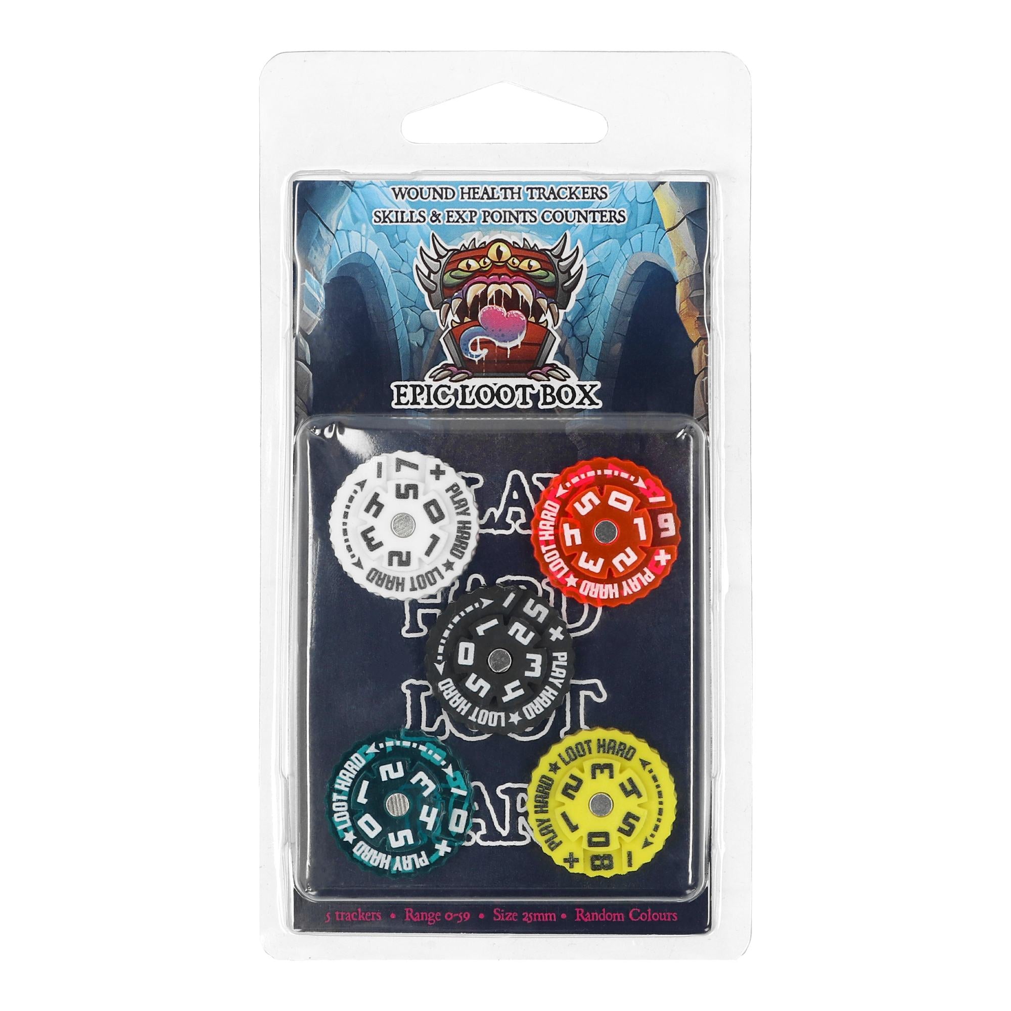 Liczniki Trackery 25mm 0-59 (5 Trackerów)