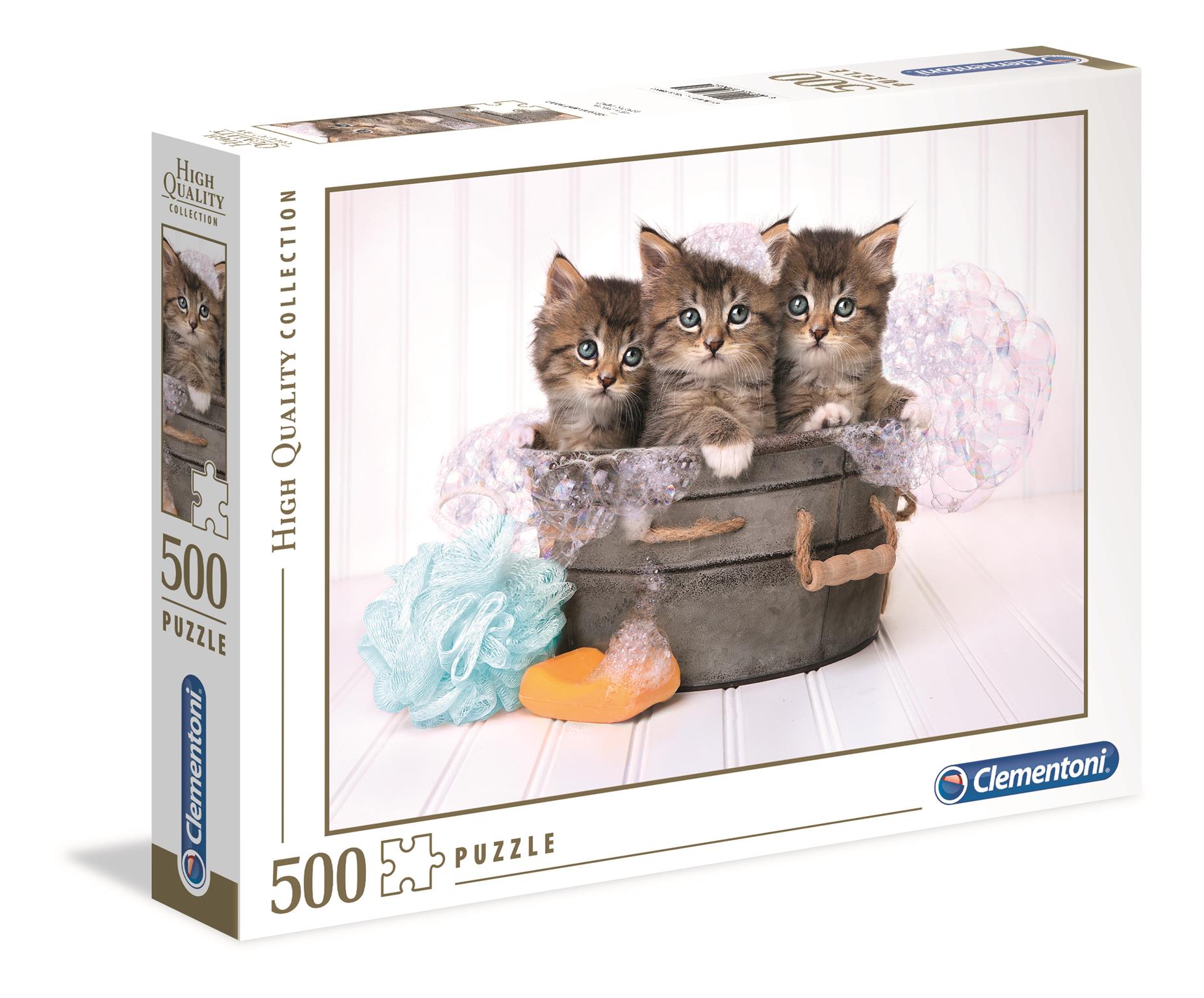 Puzzle 500 HQ Kocięta i mydło 35065