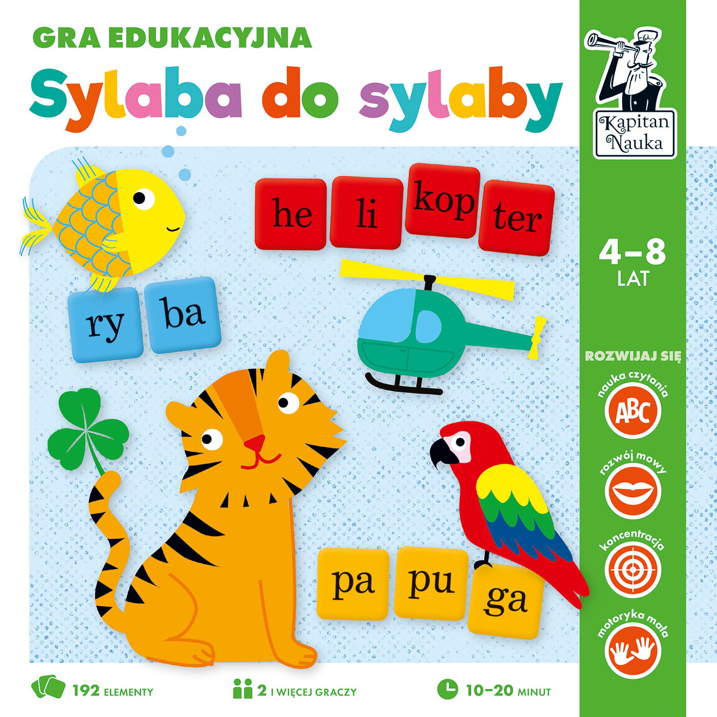 Gra edukacyjna sylaba do sylaby Kapitan Nauka