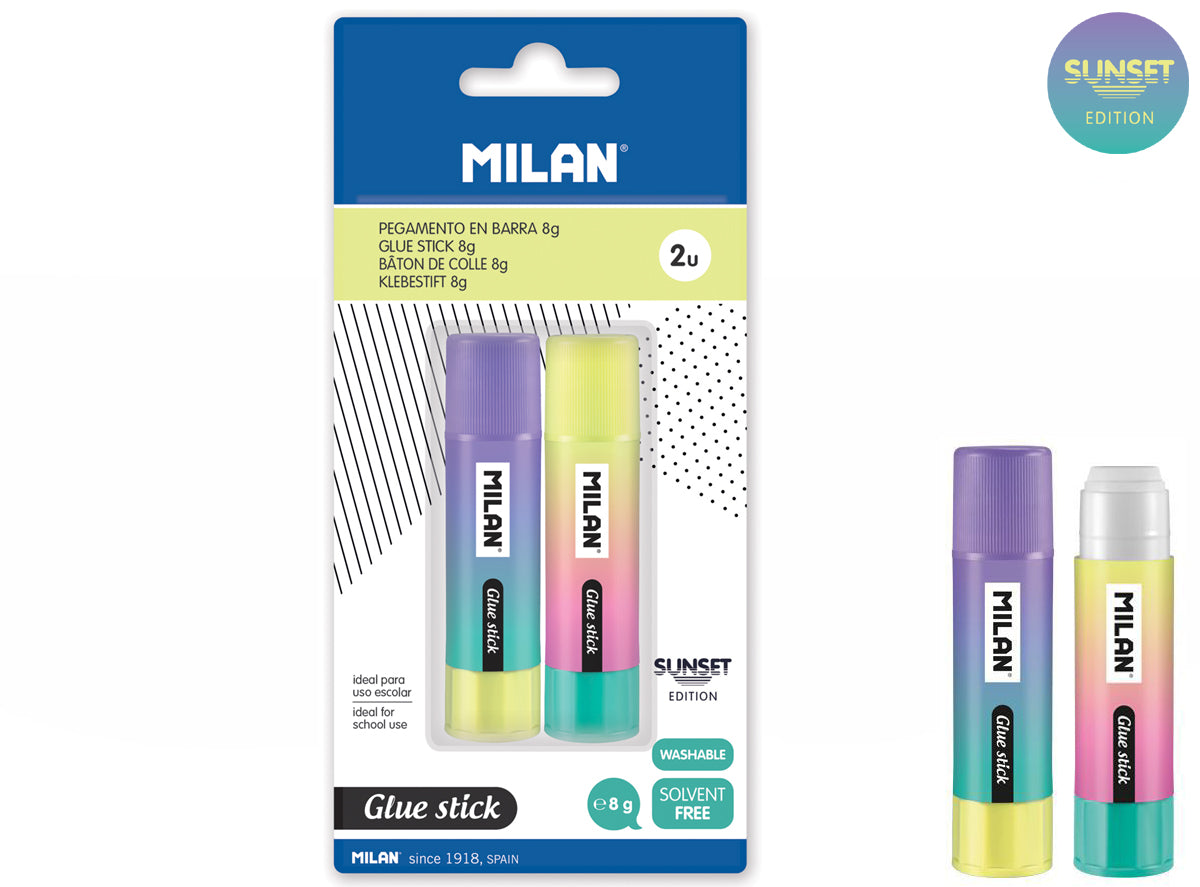 Klej w sztyfcie Milan SUNSET 8g 2 sztuki na blistrze