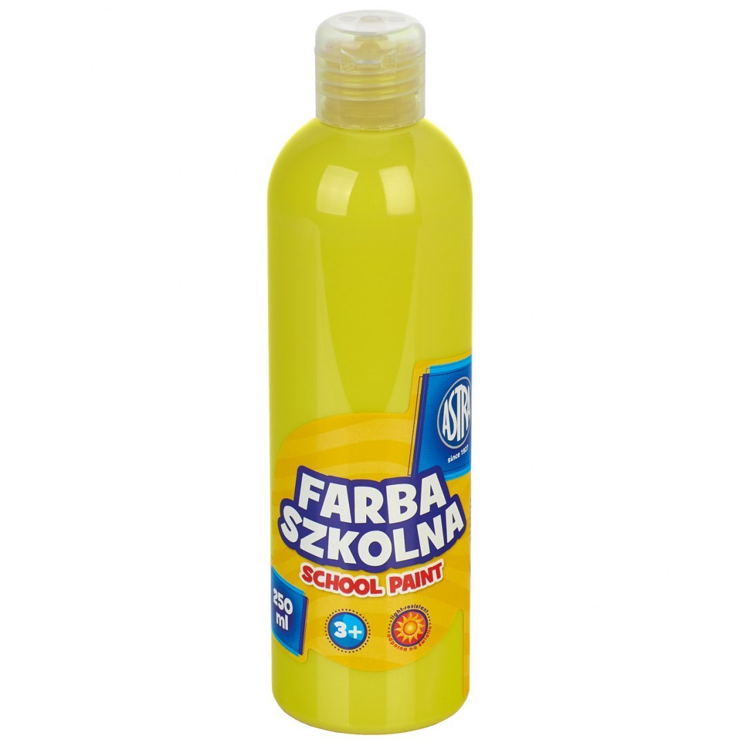 Farba szkolna naturalna tempera Astra 250 ml cytrynowa