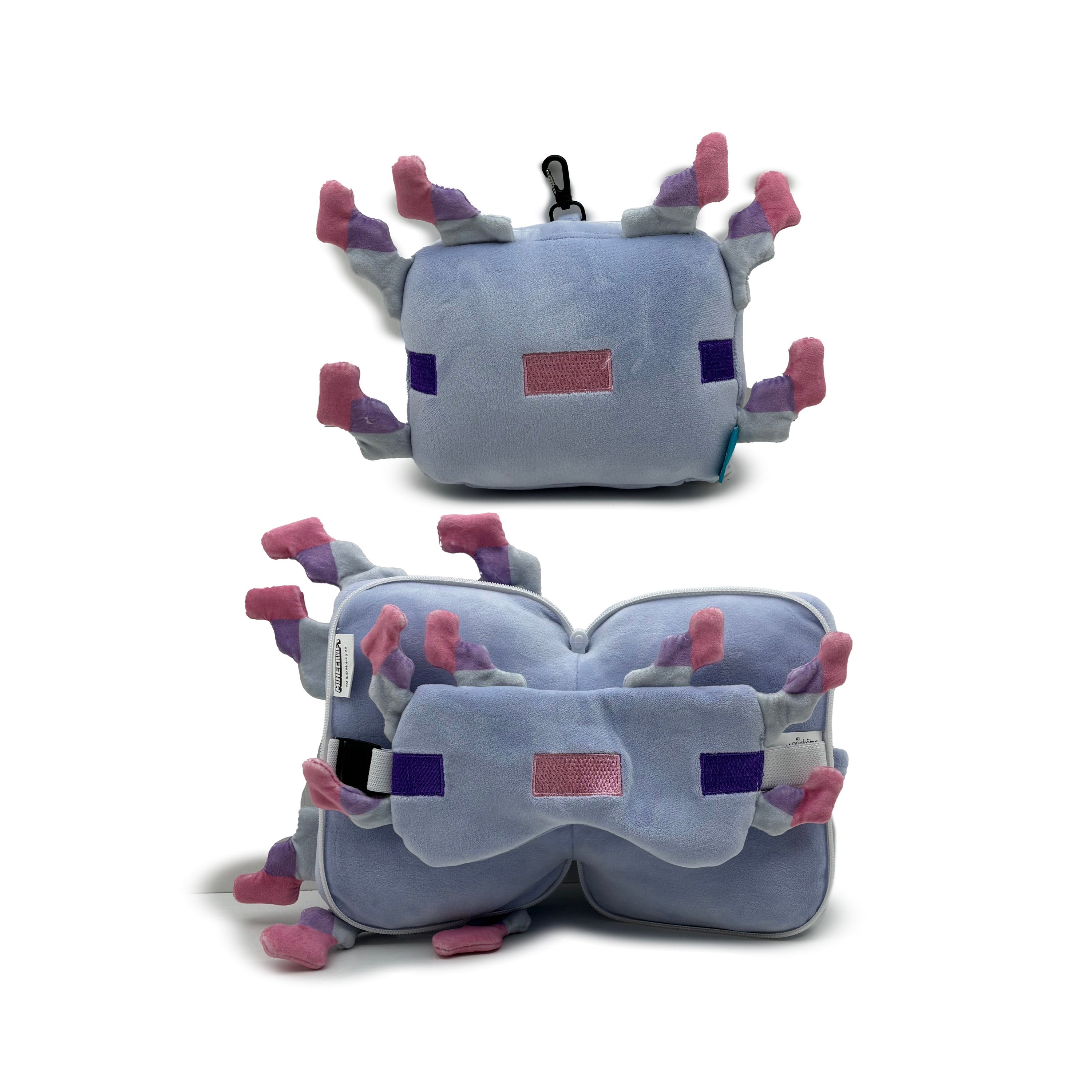Poduszka podróżna z maską na oczy Axolotl Minecraft CUSH431