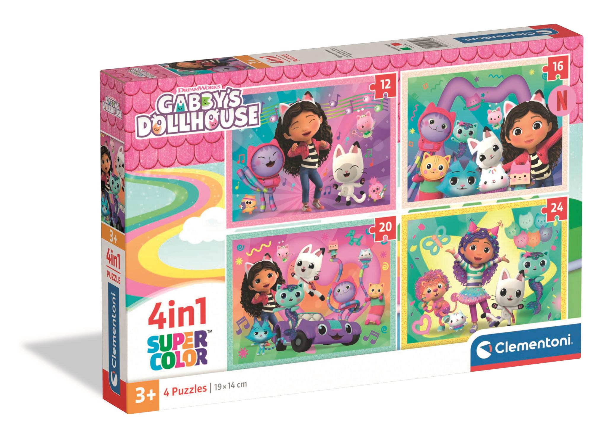 Puzzle 4w1 Super kolor Gabby's Dollhouse 21752