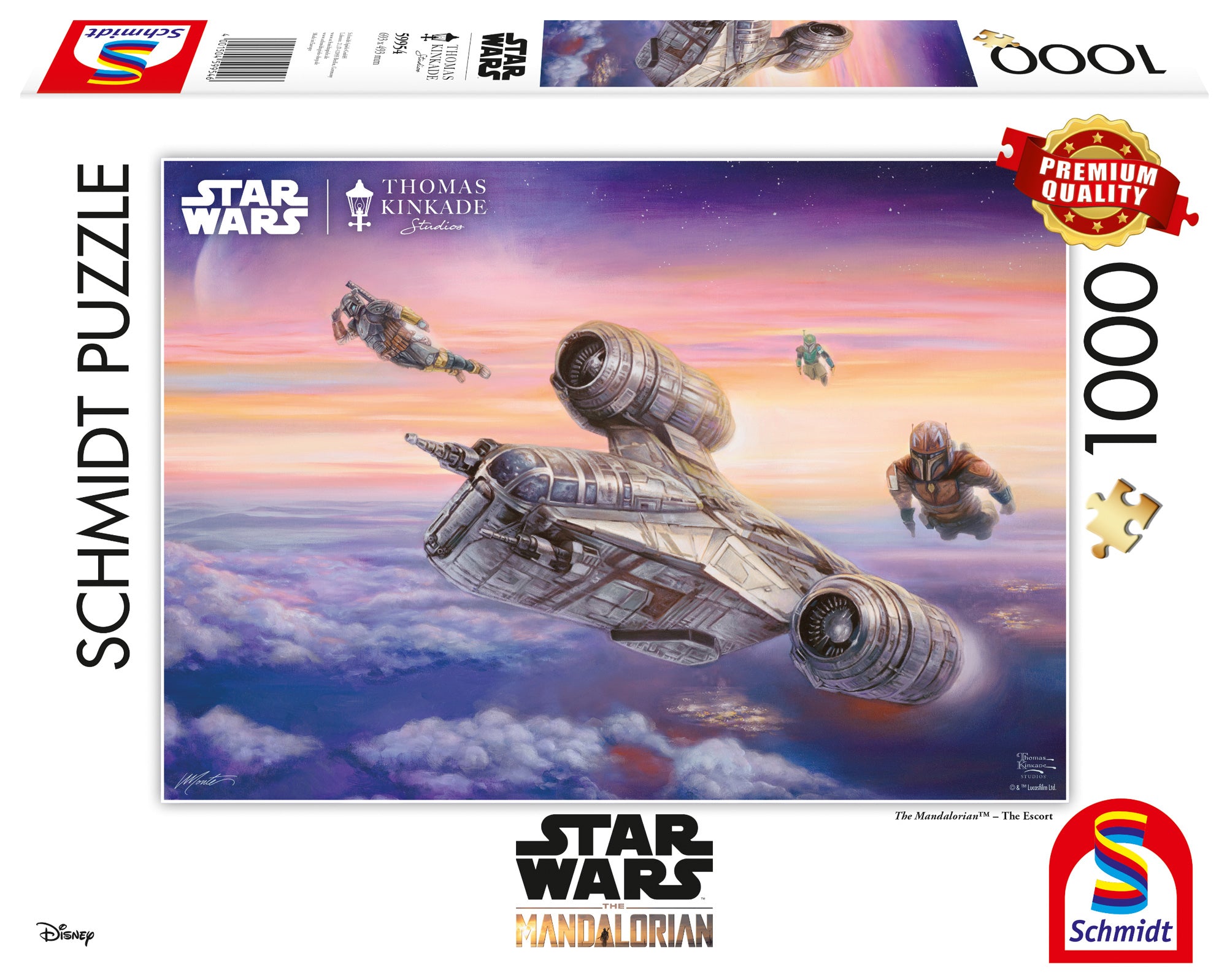 Puzzle 1000 PQ T. Kinkade Star Wars The Mandalorian Eskorta 110804