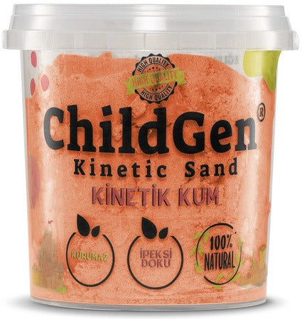 Piasek kinetyczny naturalny pomarańczowy 500g