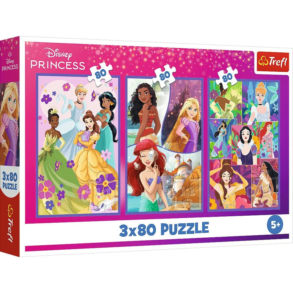 Puzzle 3x80 Księżniczki przyjaciółki 34884