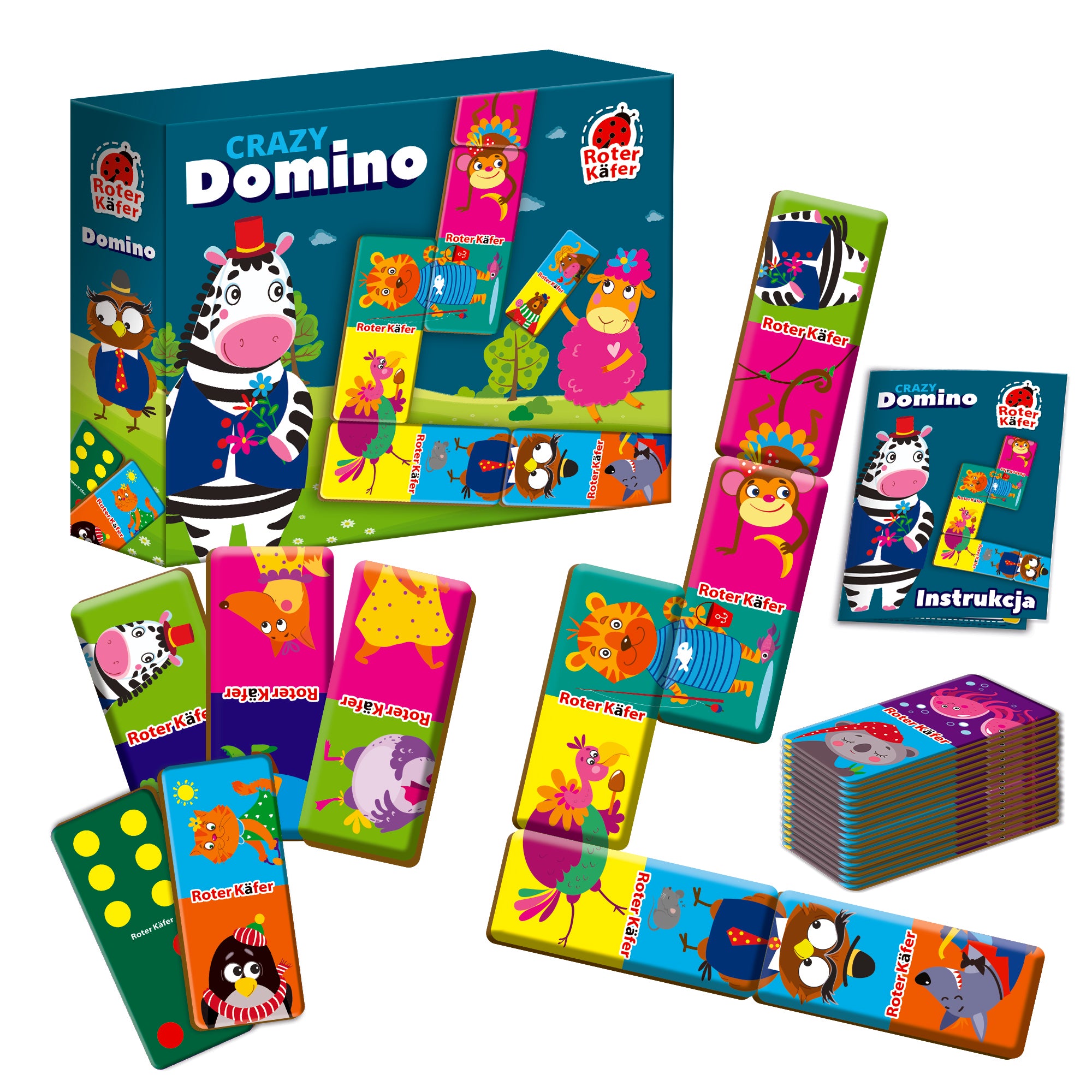Gra edukacyjna Crazy Domino RK1150-02