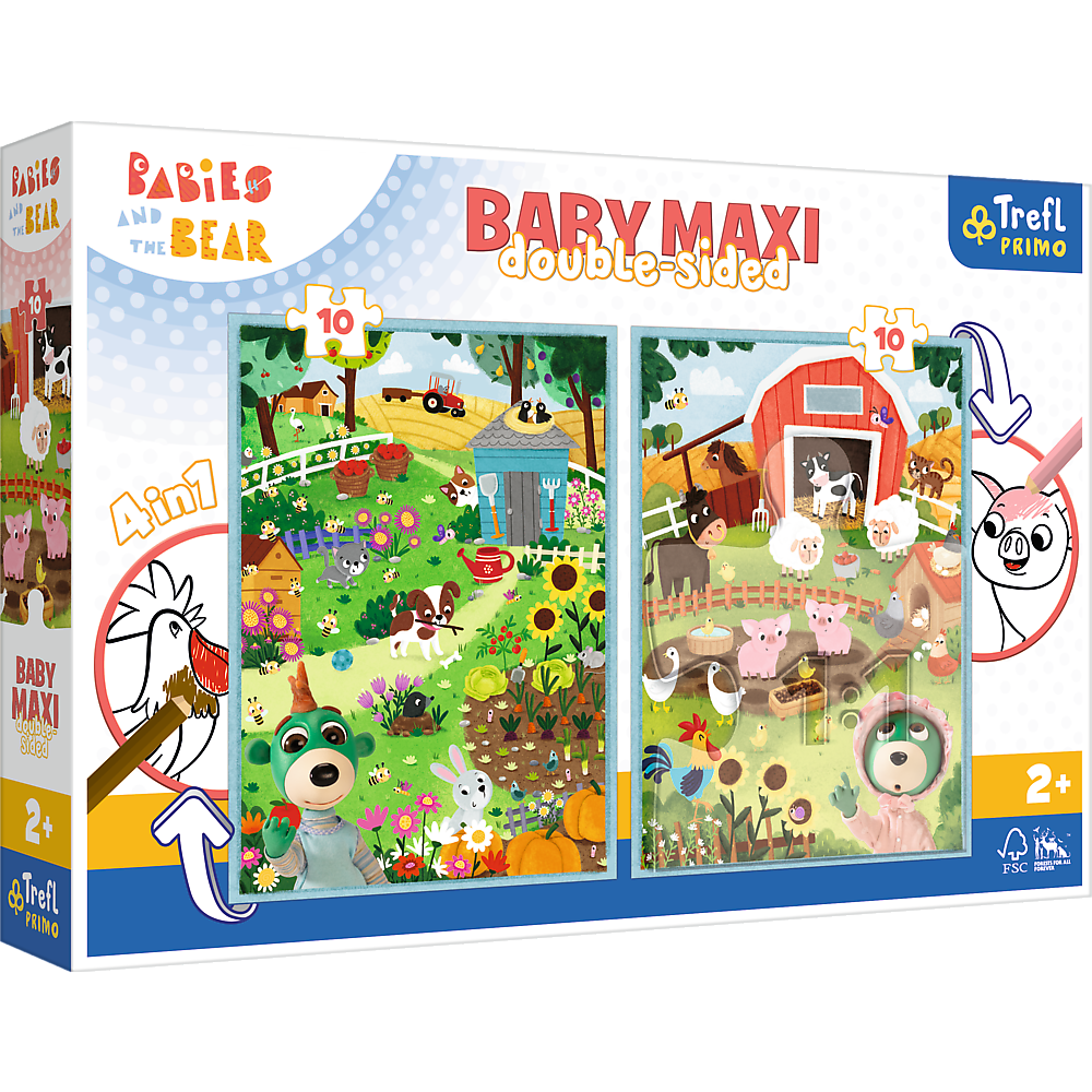 Puzzle 2x10 Baby maxi Poznaj Bobaski 43000