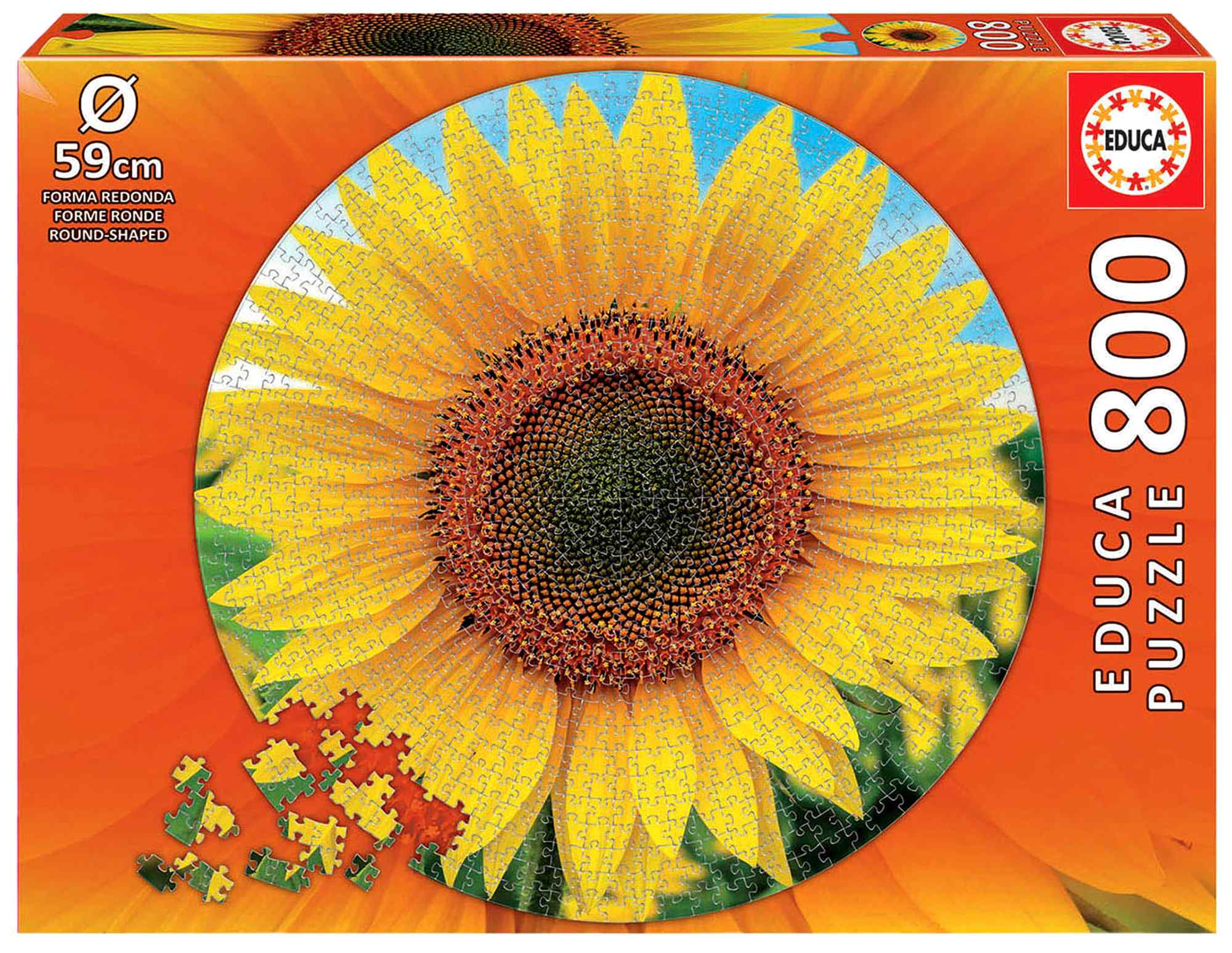 Puzzle 800 Słonecznik okrągłe 110485