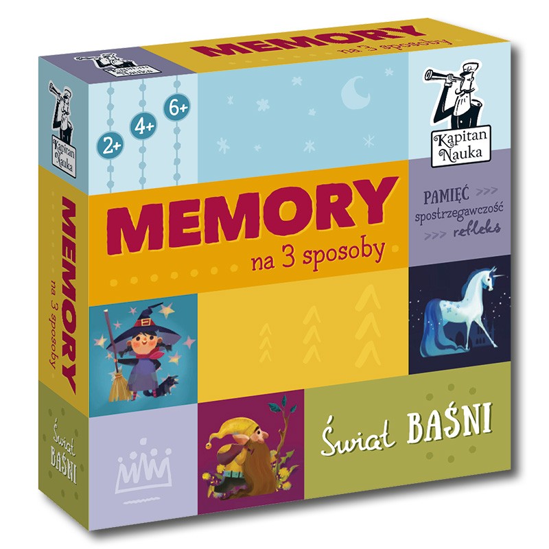 Gra Memory na 3 sposoby Świat baśni Kapitan Nauka