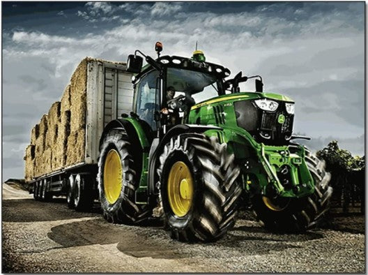 Diamentowa Mozaika Traktor z przyczepą słomy NO-1008030