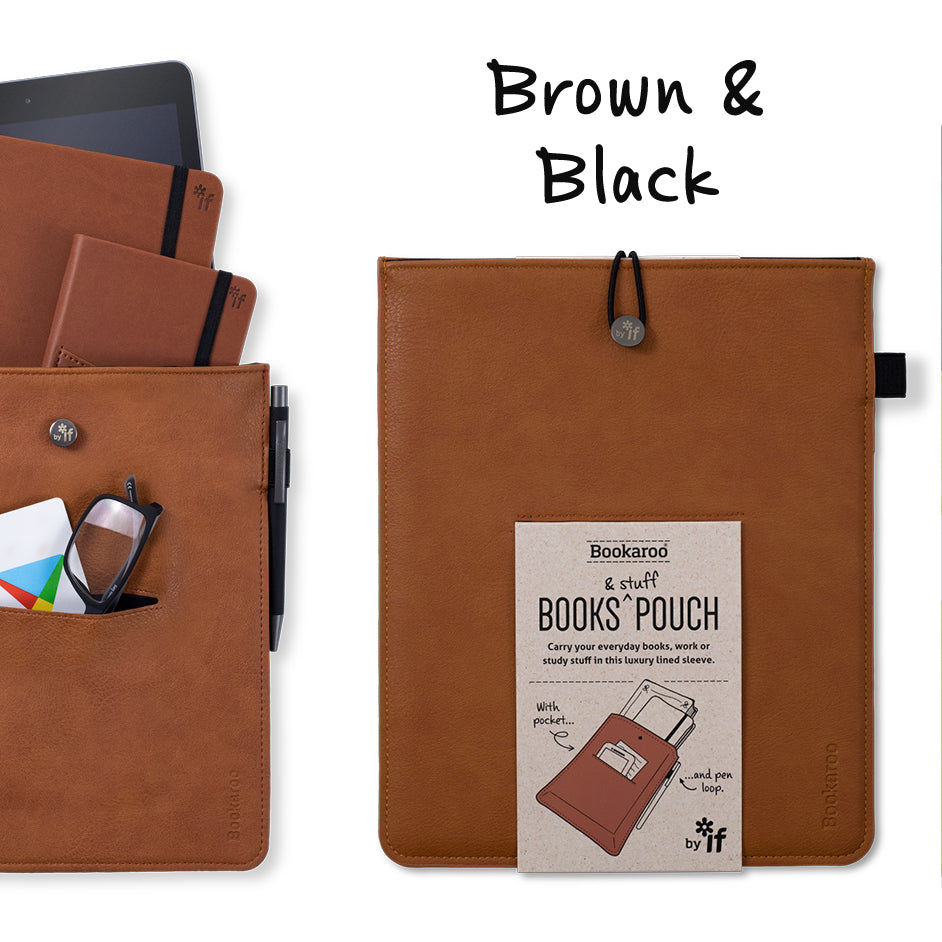 Etui na książkę brązowe Bookaroo Books & Stuff IF