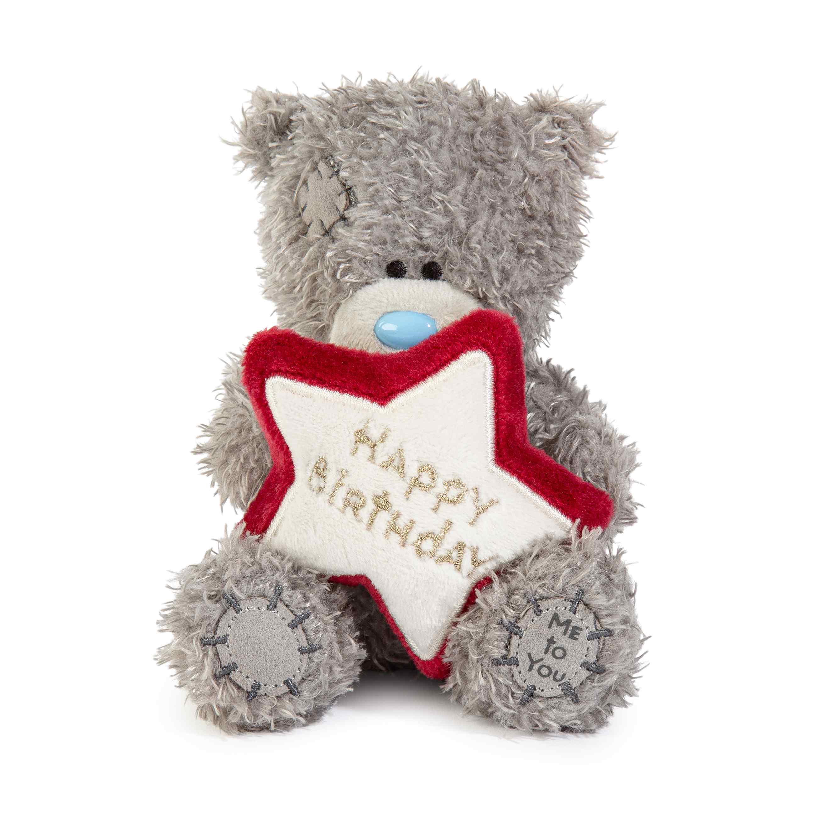 Miś Happy Birthday z gwiazdą 11 cm