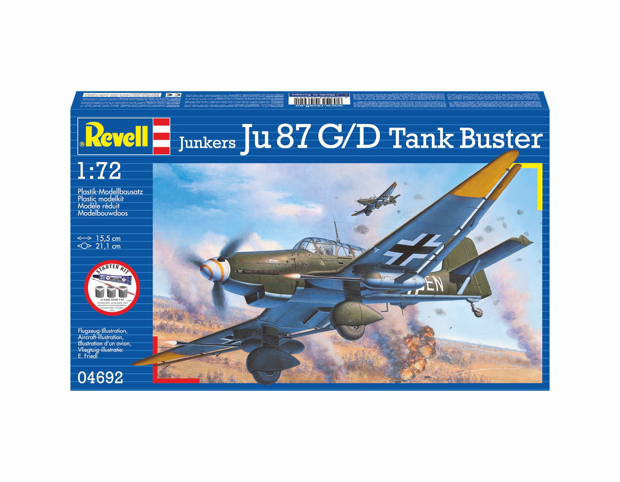 Revell Starter Kit 1:72 Junkers Ju87 G/D Tank Buster REV-74692