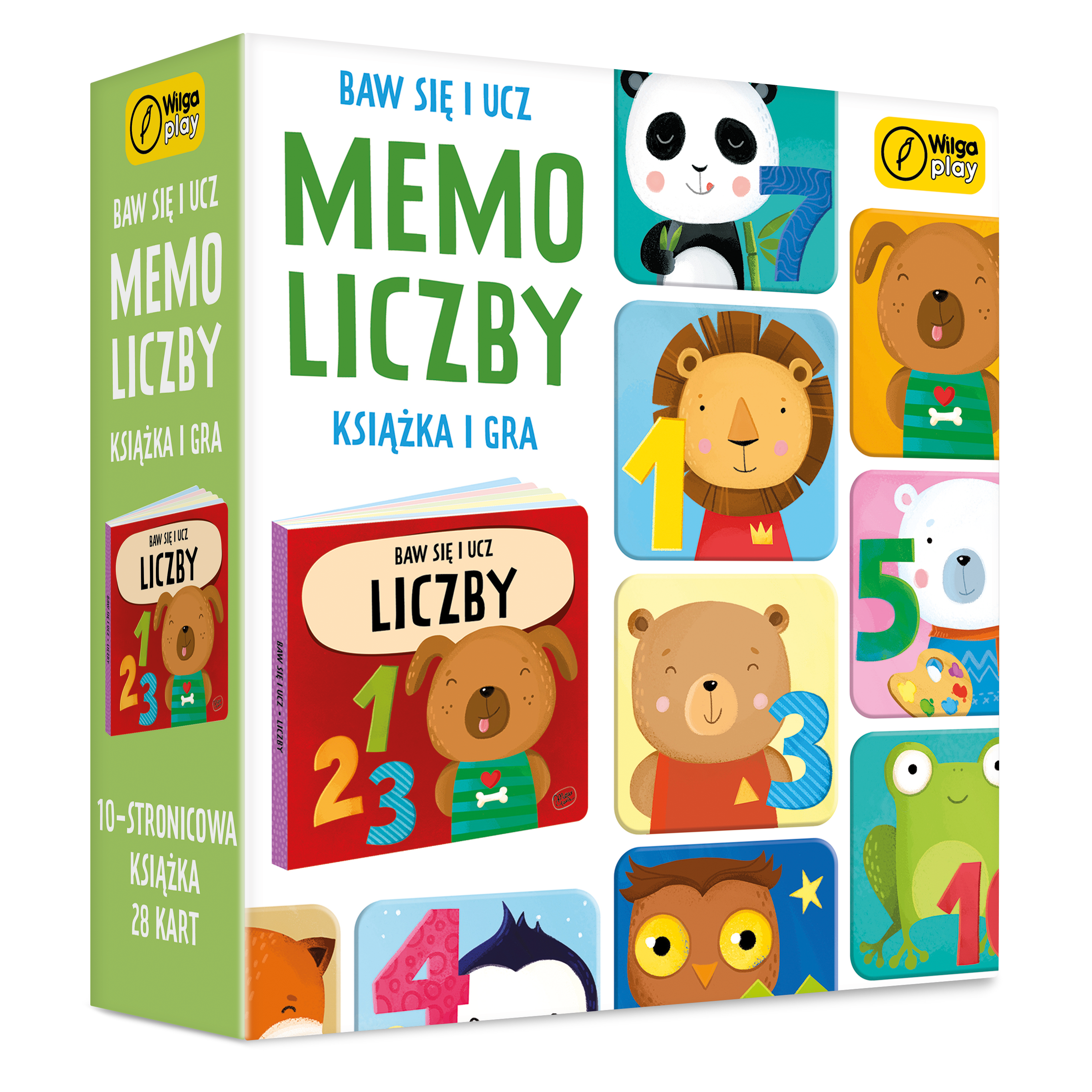 Baw się i ucz Memo Liczby Gra i książka