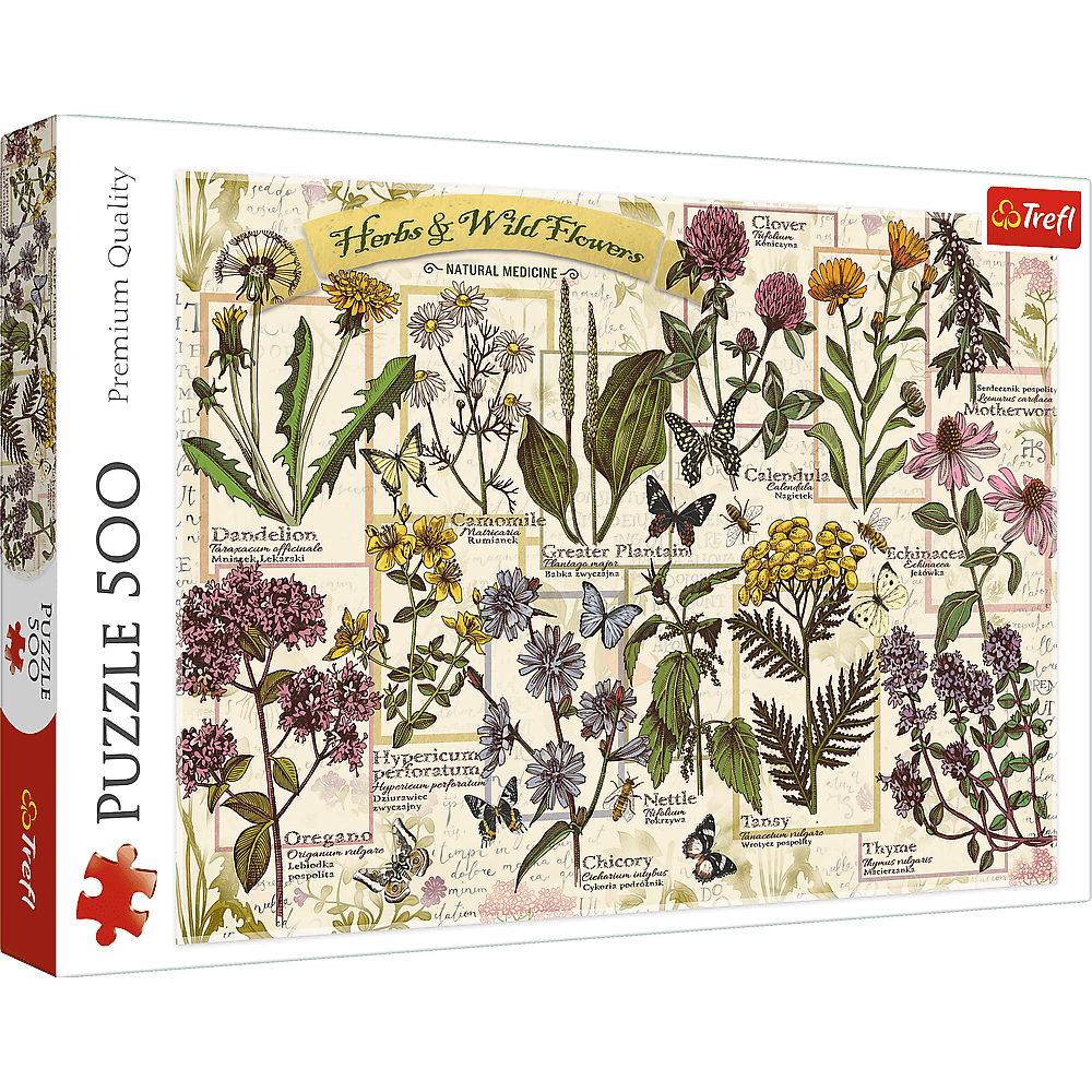 Puzzle 500 Zielnik Zioła lecznicze 37478