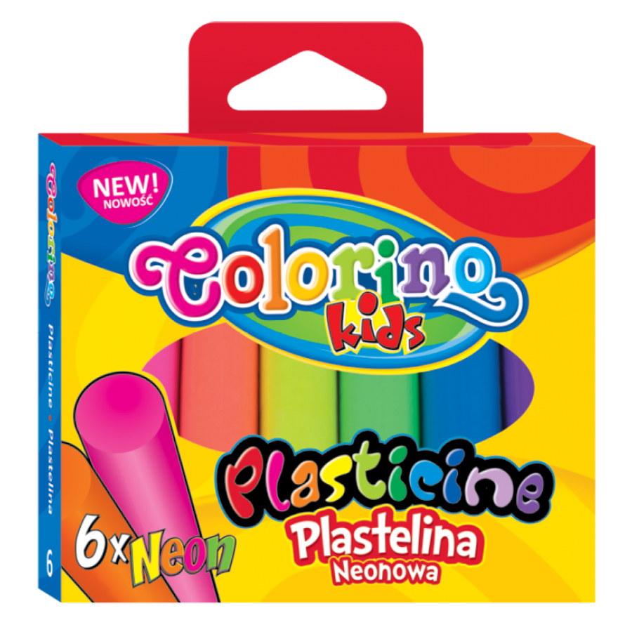Plastelina Colorino Kids neon 6 kolorów