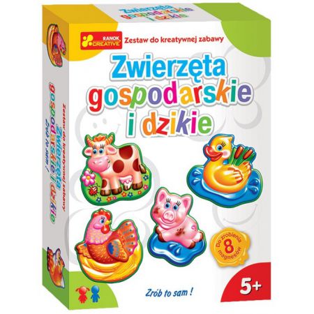 Gipsowe magnesy Zwierzęta gospodarskie i dzikie