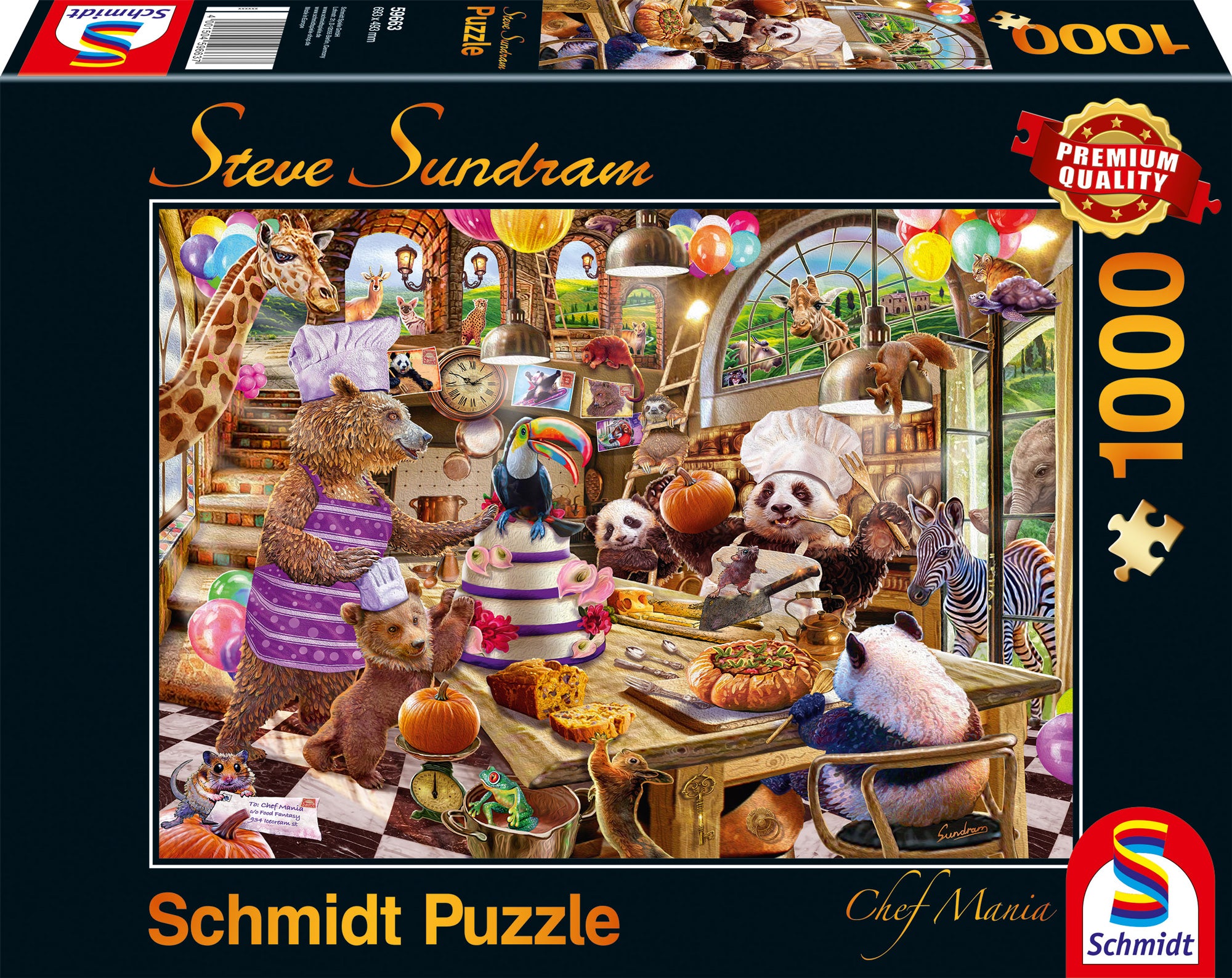 Puzzle 1000 PQ Zwierzaki w kuchni S. Sundram 109088