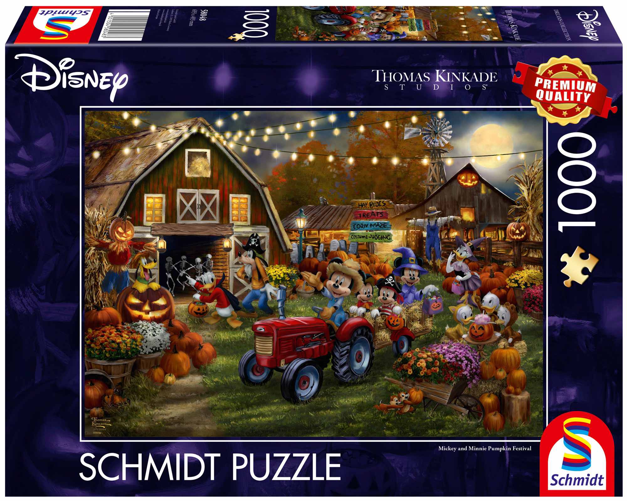 Puzzle 1000 PQ T. Kinkade Myszka Miki festiwal dyni Disney 113673