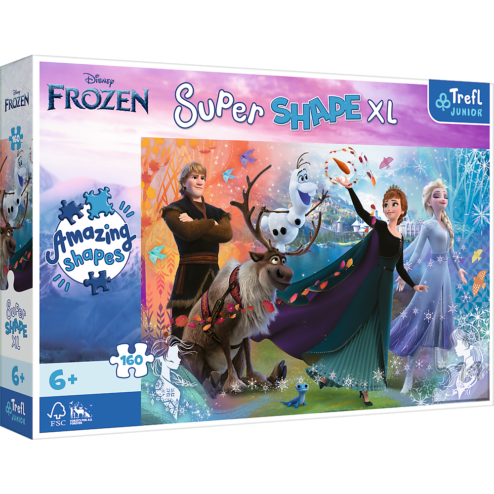 Puzzle 160 XL super shape Odkryj świat Frozen 50022