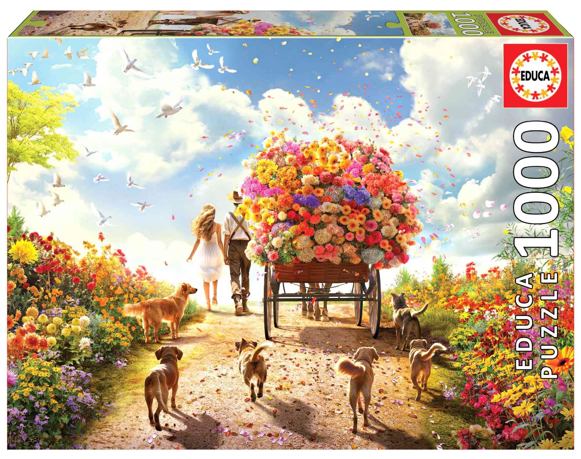 Puzzle 1000 Kwiecisty spacer 112790