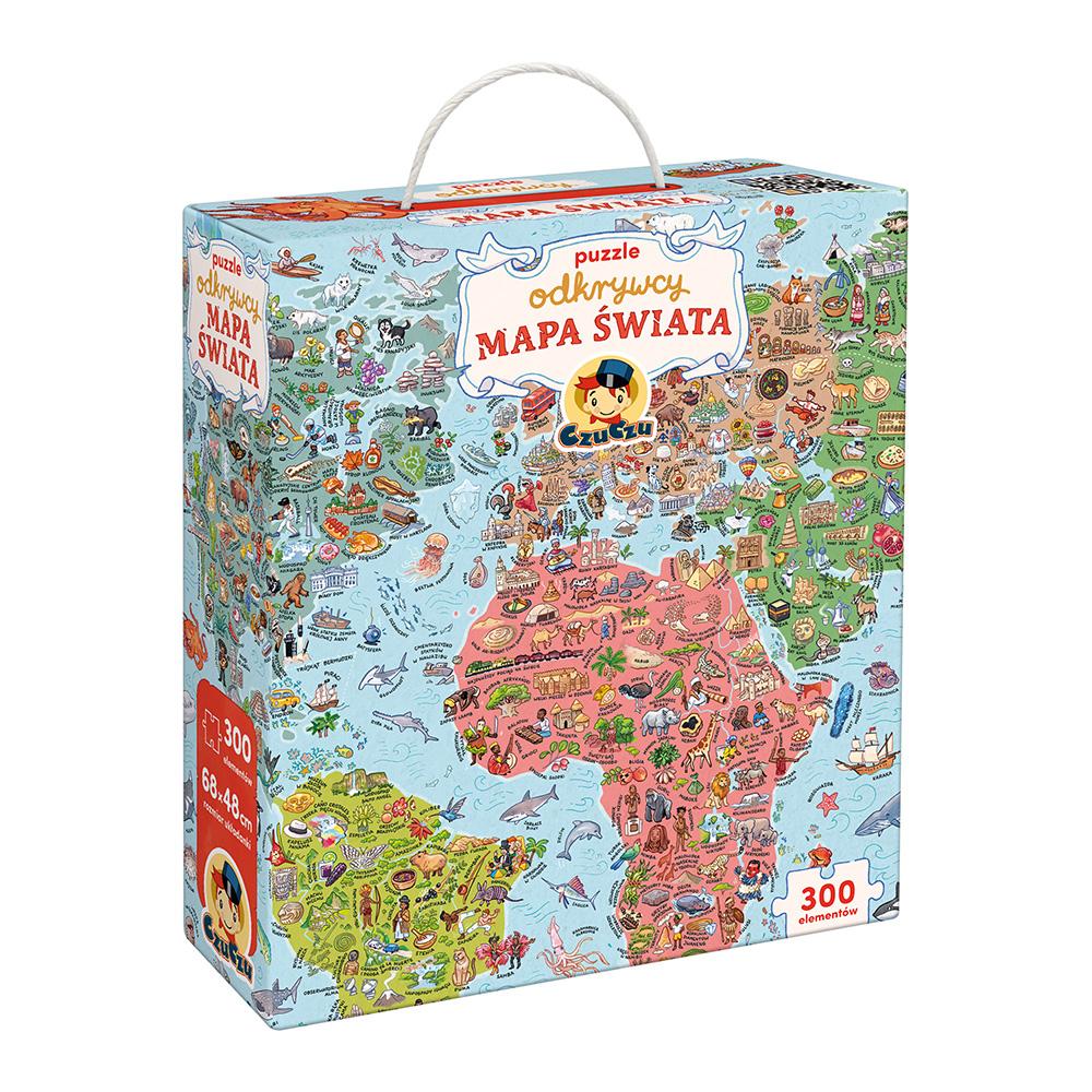Puzzle 300 odkrywcy Mapa świata CzuCzu