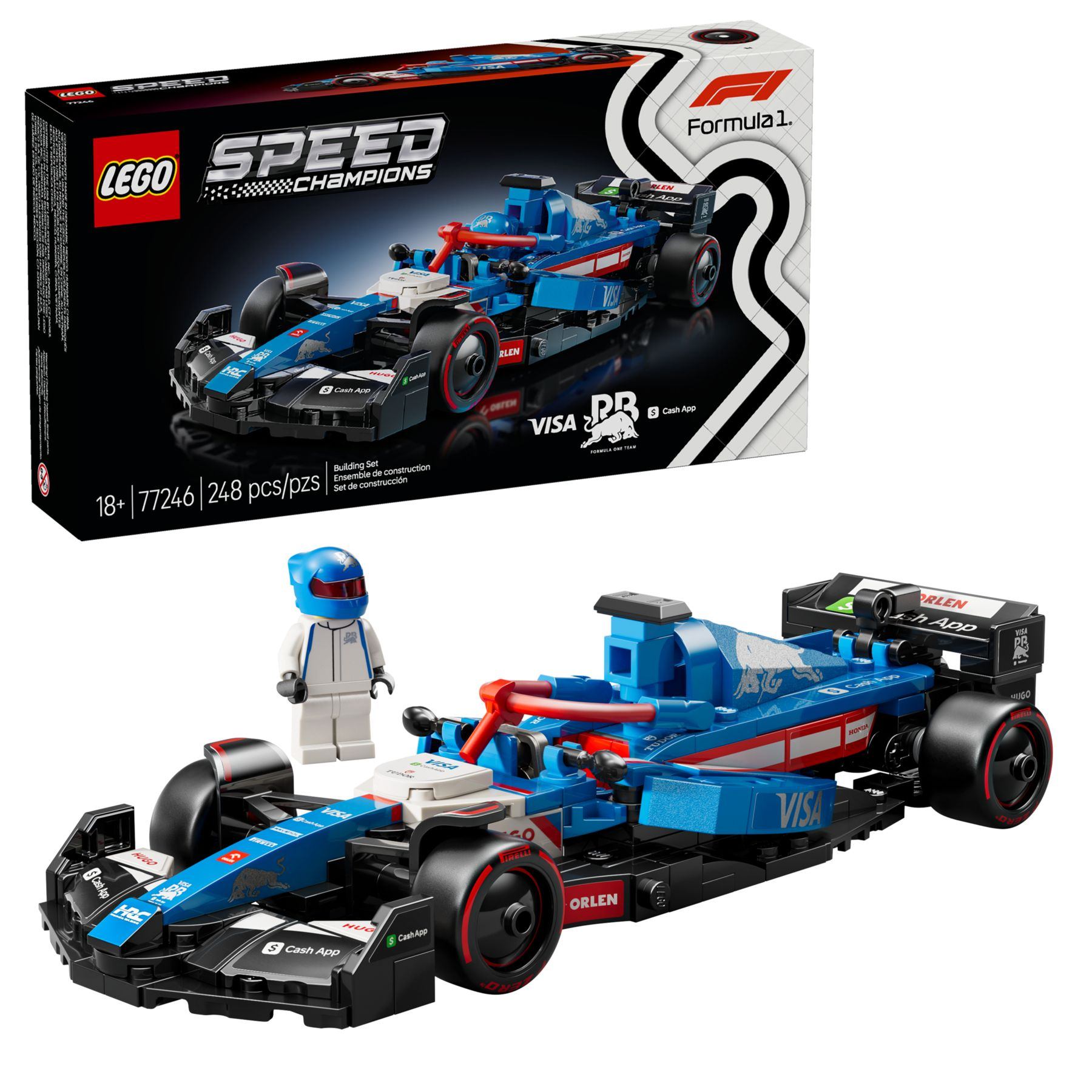 LEGO Speed Champions Bolid F1 Visa Cash App RB VCARB 77246