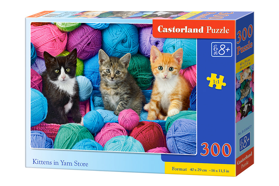 Puzzle 300 Kocięta w sklepie z włóczką B-030477