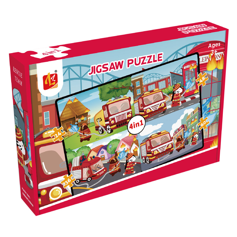 Puzzle 4w1 Straż Pożarna