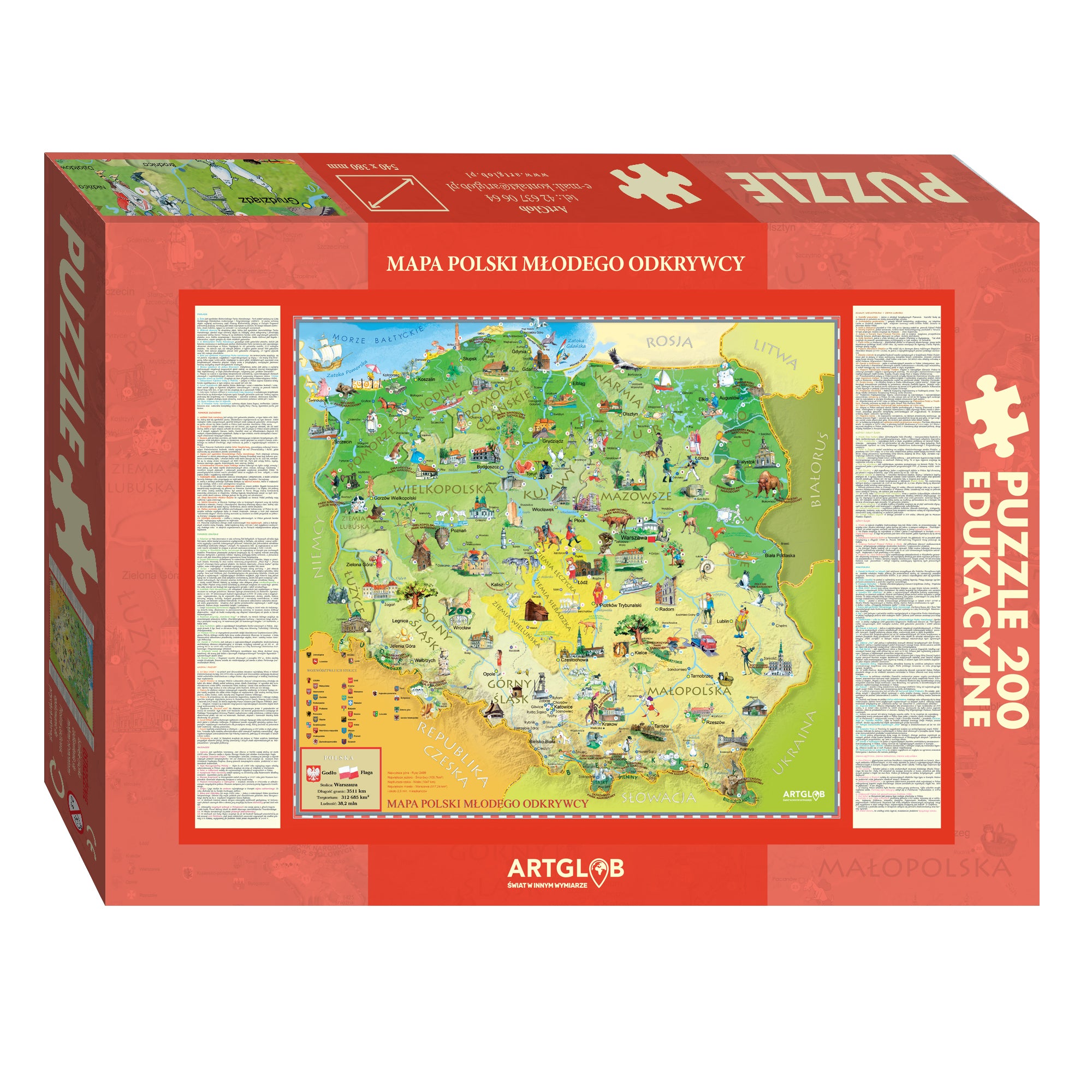 Puzzle 200 Polska Młodego Odkrywcy