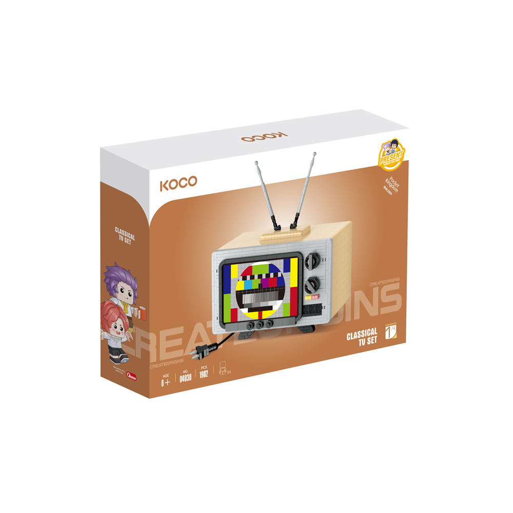Klocki KOCO Telewizor retro 2280 elementów