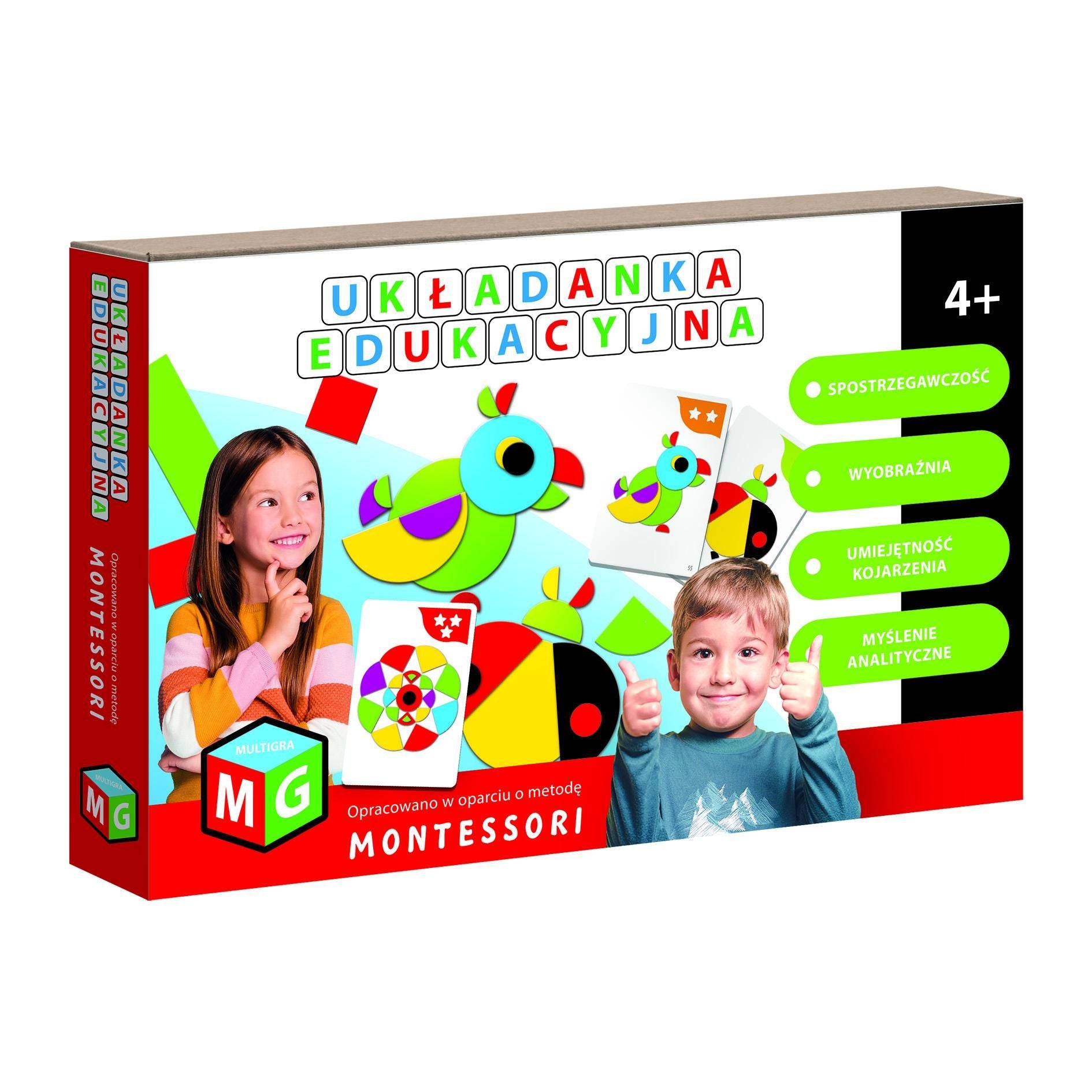 Układanka edukacyjna Montessori Papuga