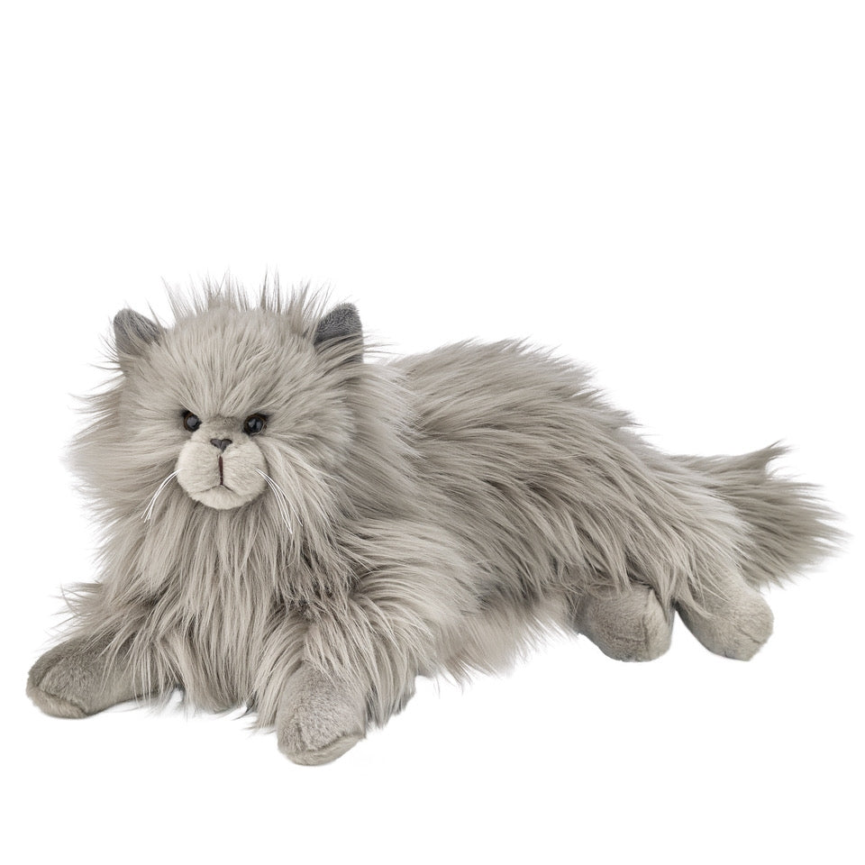 Maskotka ZOO Kot Perski leżący szary 36cm