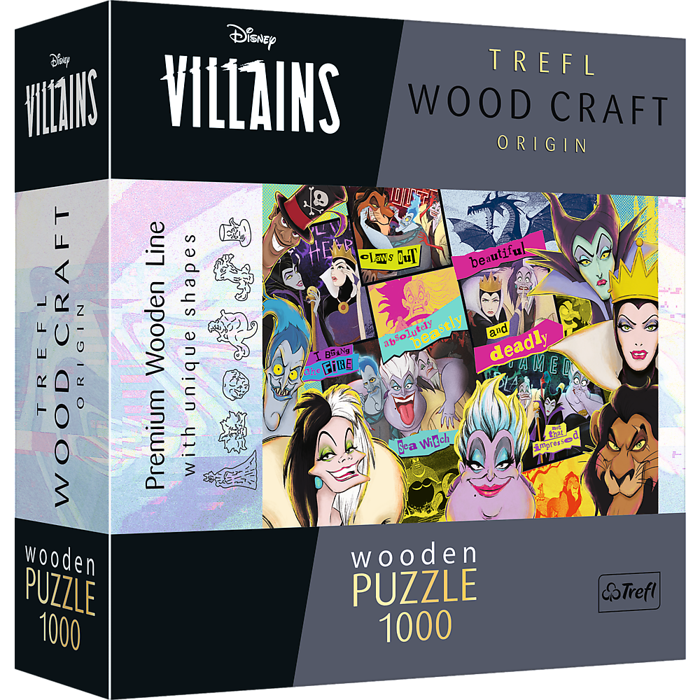 Puzzle 1000 drewniane Zlot złoczyńców Disney Villains 20167