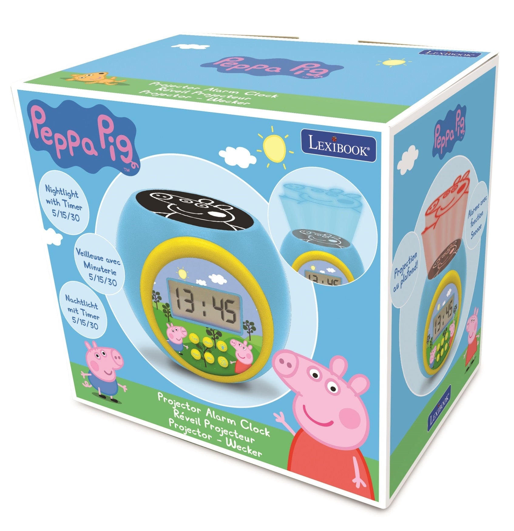 Budzik cyfrowy Świnka Peppa z projektorem i timerem RL977PP