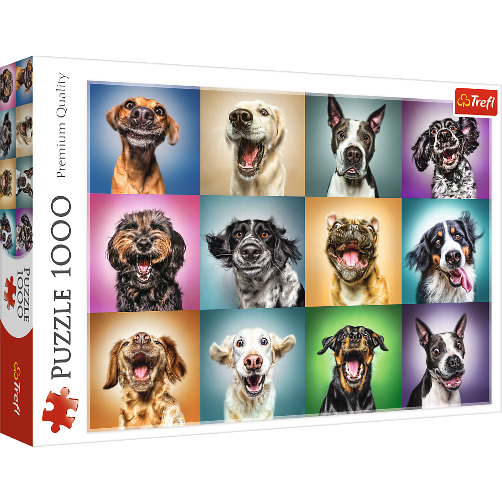 Puzzle 1000 Zabawne psie portrety 10462