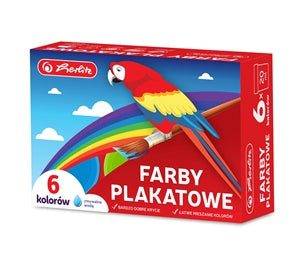 Farby plakatowe 6 kolorów 20ml