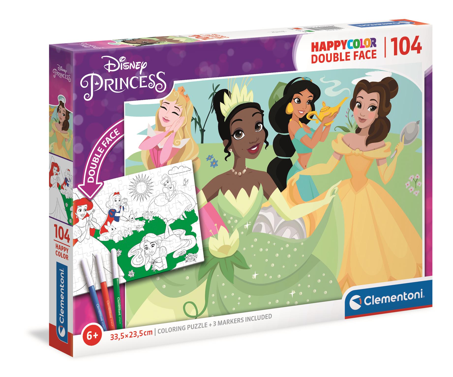 Puzzle 104 happy color Księżniczki 25714