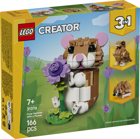 LEGO Creator 3w1 Uroczy Chomik z kwiatkiem 31376