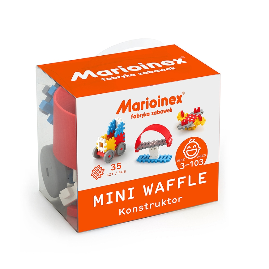 Klocki konstrukcyjne Waffle Mini dla chłopca 35 elementów
