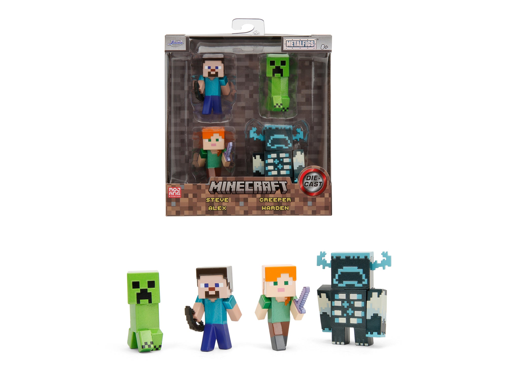 Figurki Jada Minecraft metalowe 6,5cm 4 sztuki