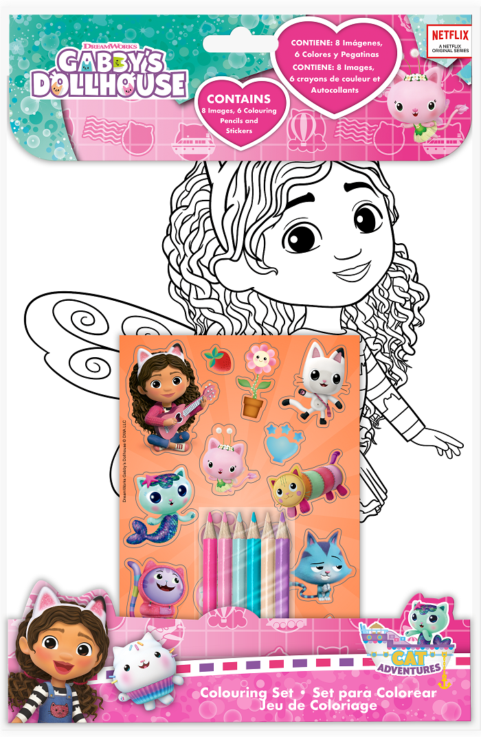 Zestaw do kolorowania z naklejkami Gaabby's Dollhouse GD00031