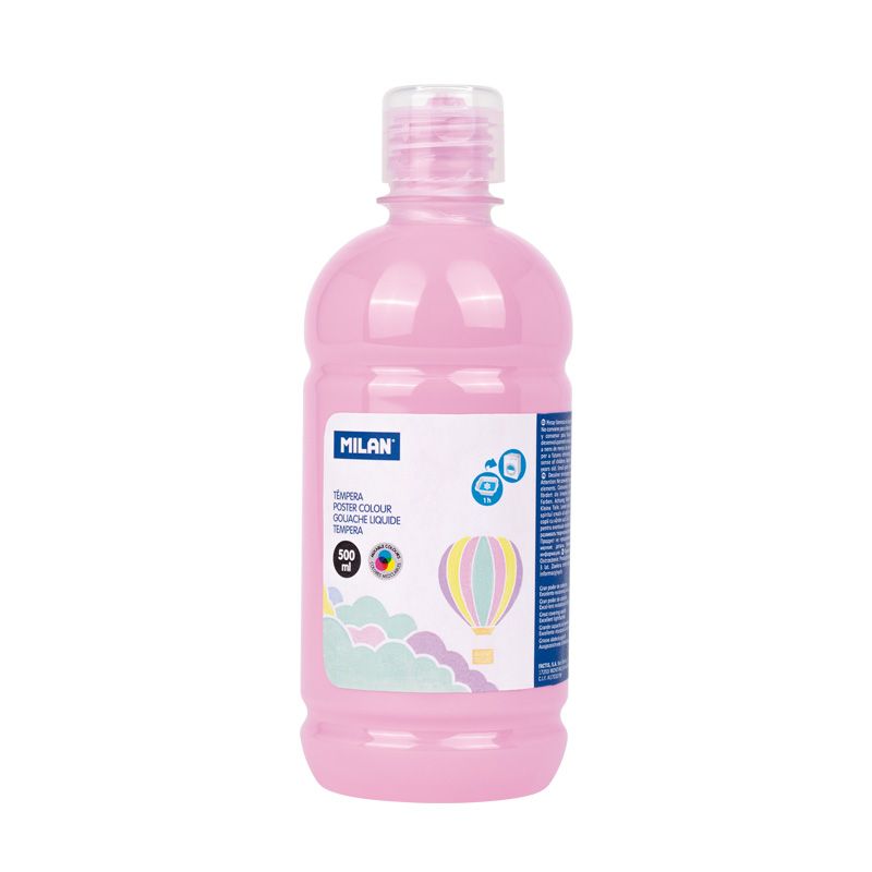 Farba tempera butelka 500 ml pastel róż