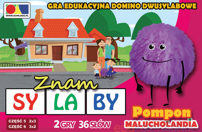 Gra domino Znam sylaby Cz.5 i 6 - zestaw Pompon