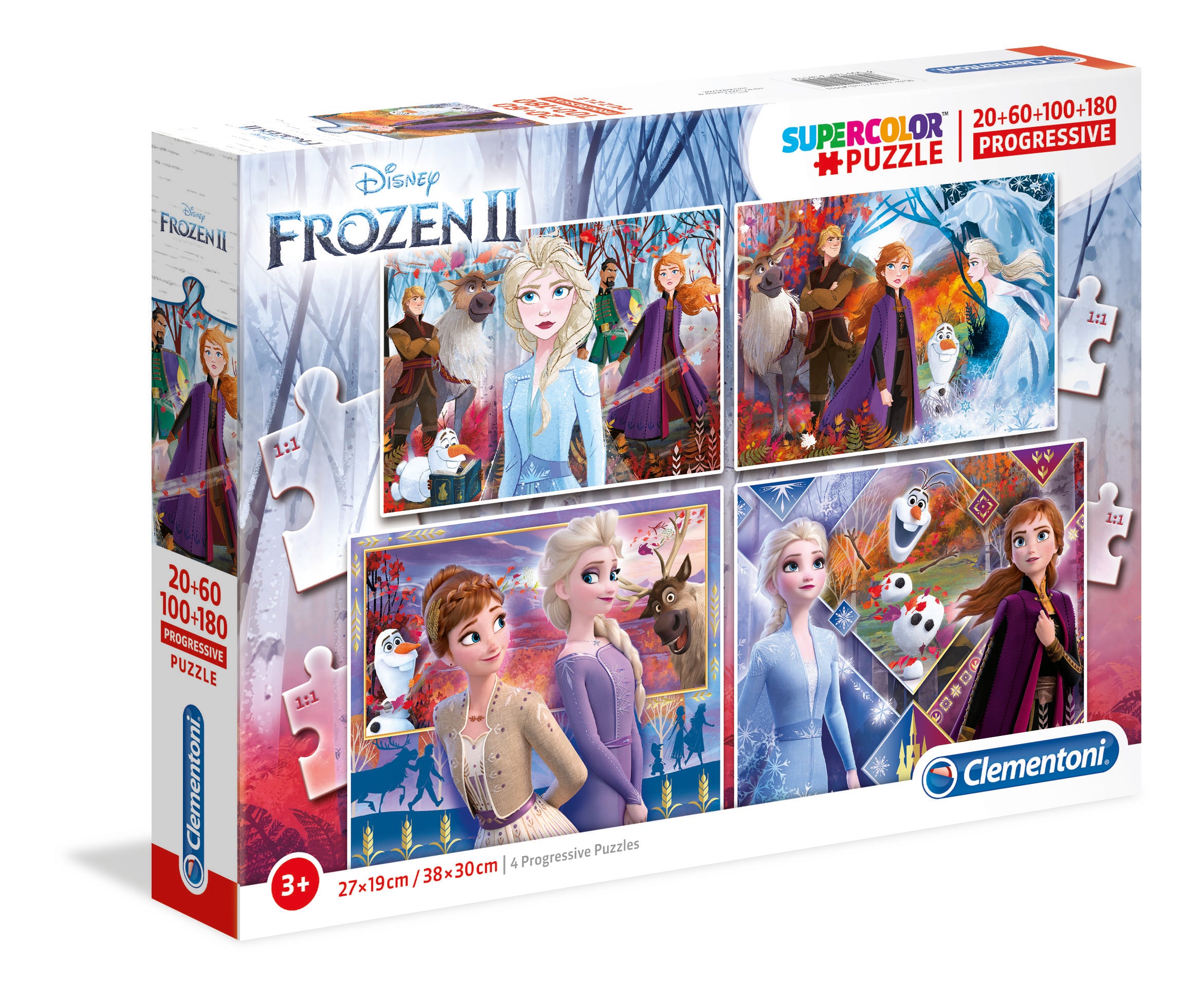Puzzle 4w1 (20,60,100,180) progressive super kolor Frozen 2 21411