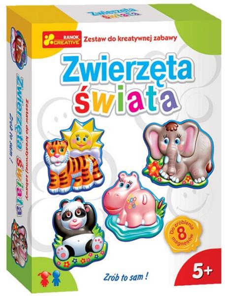 Gipsowe magnesy Zwierzęta świata