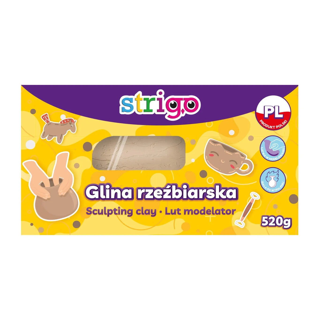 Glina rzeźbiarska Strigo naturalna 520g
