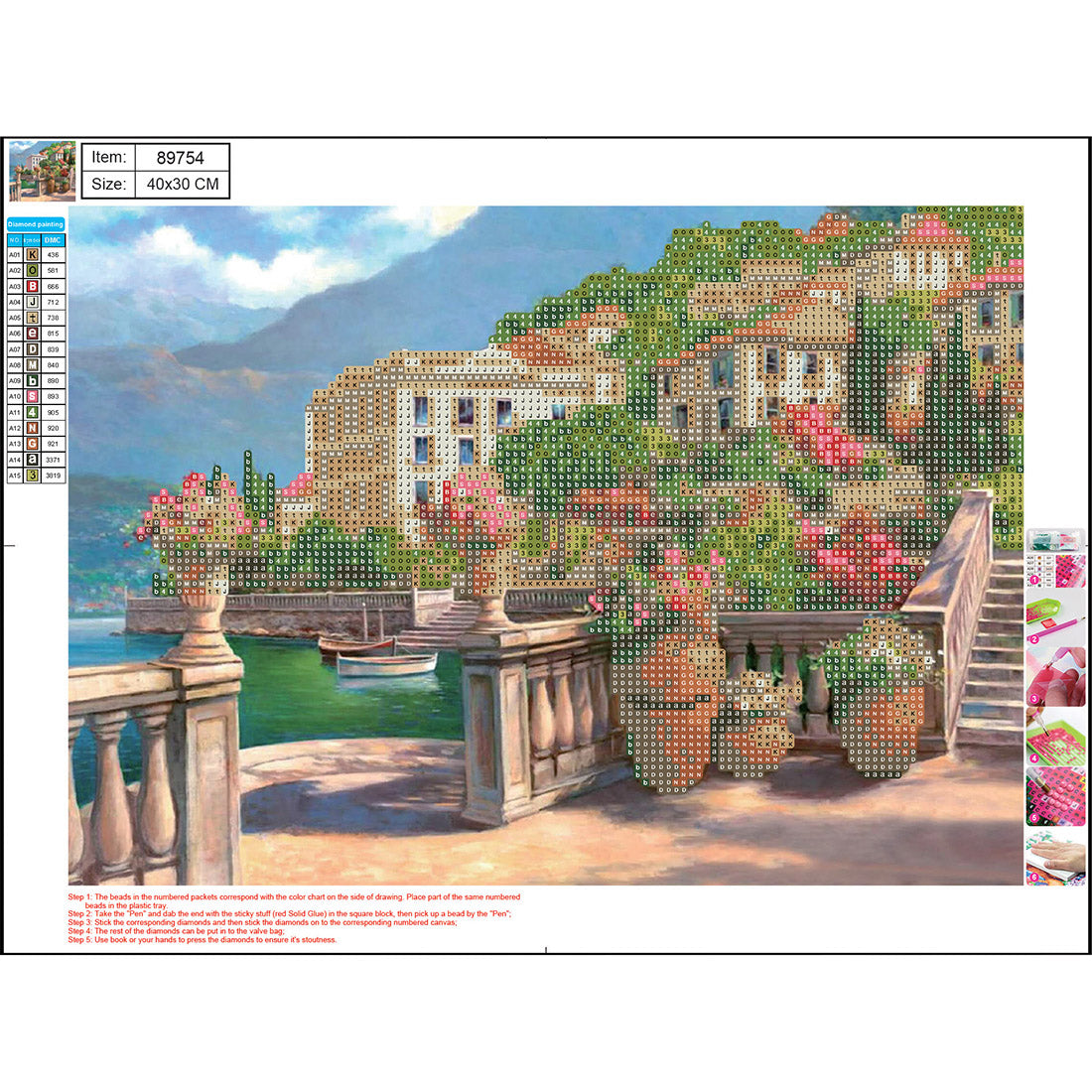 Diamentowa mozaika 5D kit 30x40 cm LANDSCAPE 89754 CENTRUM
