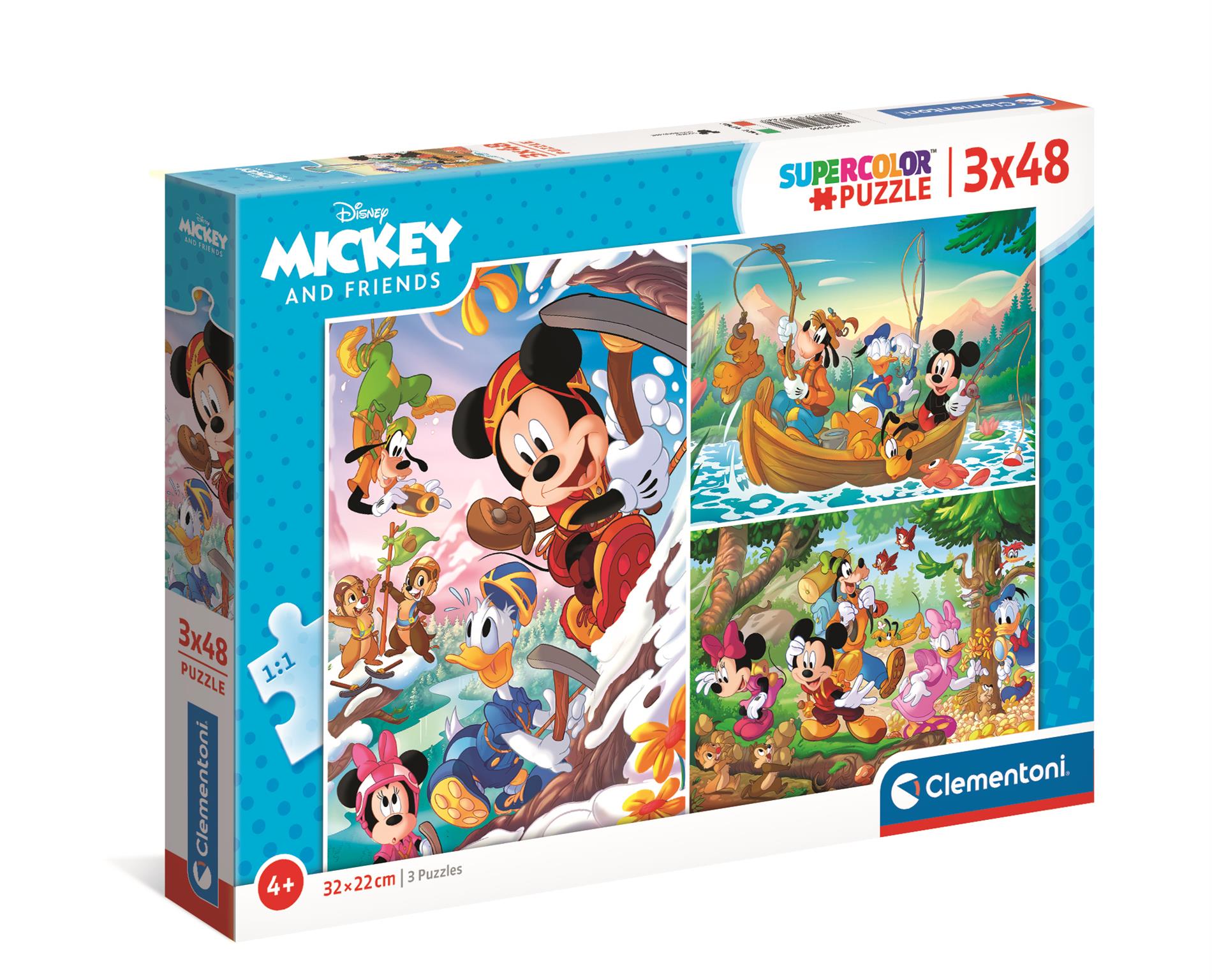 Puzzle 3w1 super color Mickey&Przyjaciele 25266